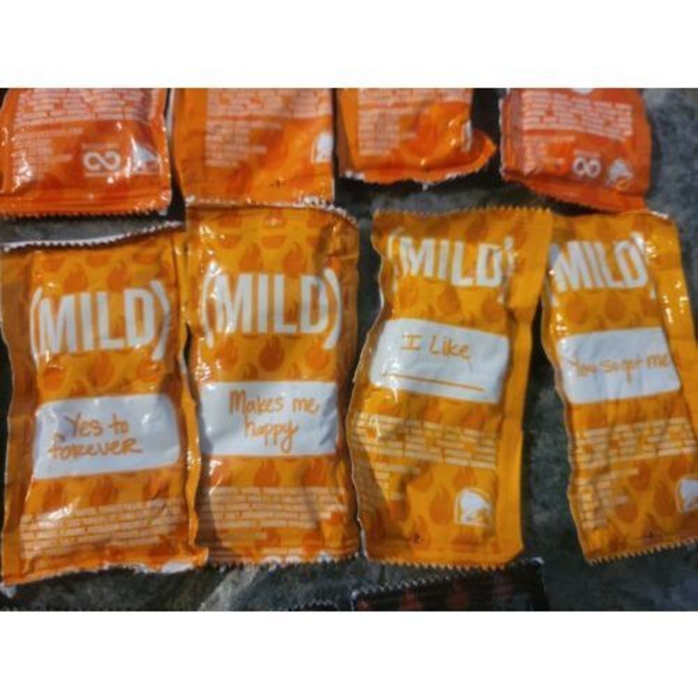 Taco Bell Sauce Packets 55 Packs Marry Me & Assorted saying Mild Hot Fire Diablo - Picture 11 of 12